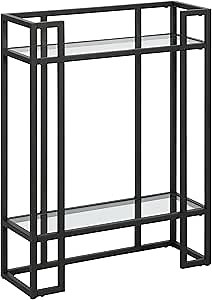 Henn&Hart 22" Wide Rectangular Console Table in Blackened Bronze, for Home, Living Room, Bedroom, Entertainment Room, Office