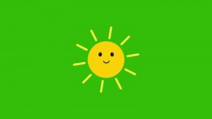 Baixar Sol gif. desenho animado Sol animação. verde tela 4k resolução gratuitamente