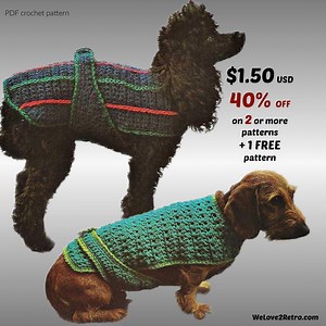 Crochet Dog Sweater Pattern PDF – Easy Pet Coat, Cozy Handmade Winter Jumper, Small Dog - Etsy