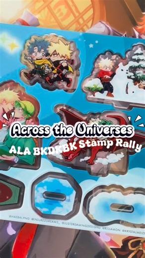 krystal💥❤️ on Instagram: "THIS COULD ALL BE YOURS…. 🌠🧡💚 Another look at our BKDK/DKBK stamp rally for @anime_los_angeles !!! See pinned for table numbers and details! Can’t wait to see everyone this weekend 🥰🫶 🌠ARTISTS🌠 Canon AU - me Winter AU - @piebaldpins Top 10 Poll AU - @justdreamingdesigns Vintage AU - @killamon Fantasy AU - @haebai.png Halloween AU - @injureddreams_ #bkdk #bakudeku #ALA2026 #artistalley #stamprally dkbk dekubaku mha myheroacademia fanart bnha"
