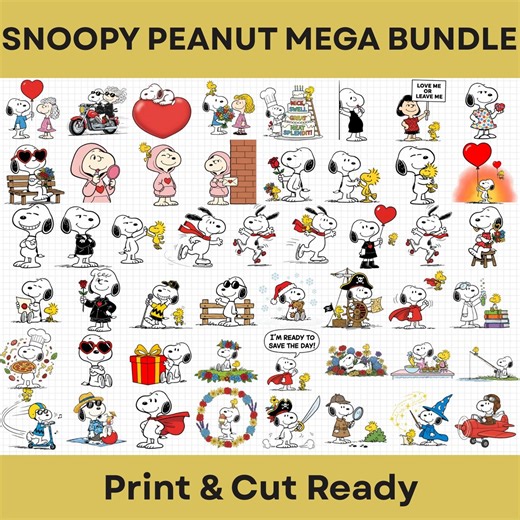 50 Cute Cartoon Dog Svg Png Bundle, Classic Comic Puppy Clipart Set, Dog Designs DXF EPS, Cricut Silhouette Cut Files - Etsy