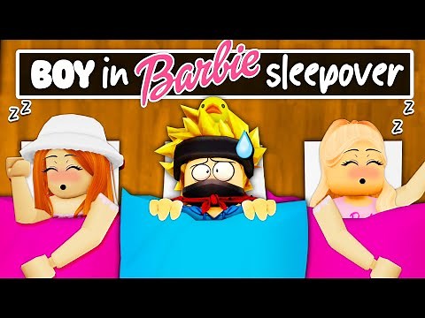 Sneaking into BARBIE SLEEPOVER in Roblox!!