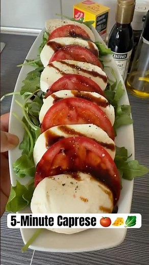 Caprese salad with balsamic drizzle. #food #comfortfood #easyrecipes