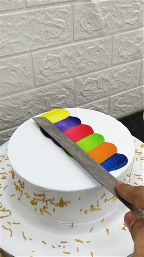 Beautiful Colours Full Cake Design #shortsfeed #explore #shorts #youtube #birthday #trending #food