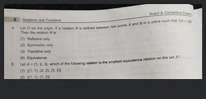 Board \& Compettive Exars6 Relations and FunctionsLet O be th... | Filo