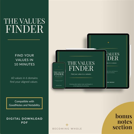 Core Values Finder Printable Women Identify Your Personal Values PDF What Matters Most Align Your Life With Your Values Clarity Download - Etsy