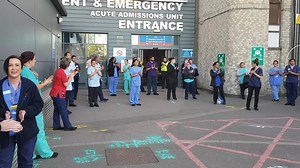 It was lovely to see police and NHS staff gather outside Watford General Hospital for the final clap for our brave front line workers during the coronavirus crisis 👍❤ | Watford Observer