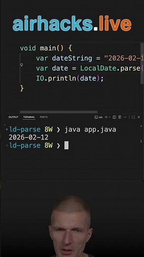 LocalDate over Regex #java #shorts #coding #airhacks