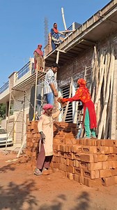 how to lift bricks without a machine | Raj digital work