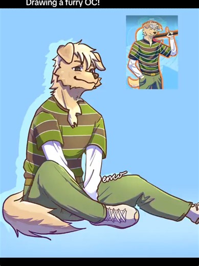 Drawing a Furry OC Speedpaint Session