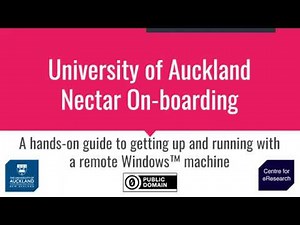 Nectar Cloud - 06 Logging into your remote desktop