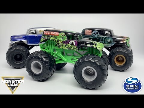 SPIN MASTER MONSTER JAM RETRO GRAVE DIGGER 5-PACK!