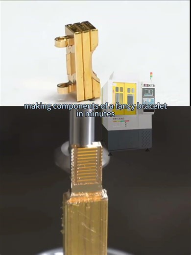 A fancy bracelet created in minutes by Guanglijin 5 axis CNC machine.