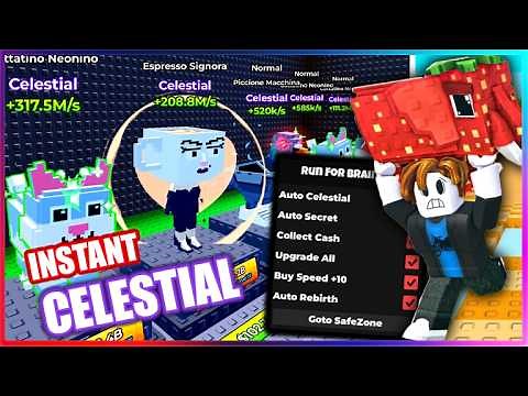 💸 Run For Brainrots Script - INSTANT CELESTIAL, SECRET