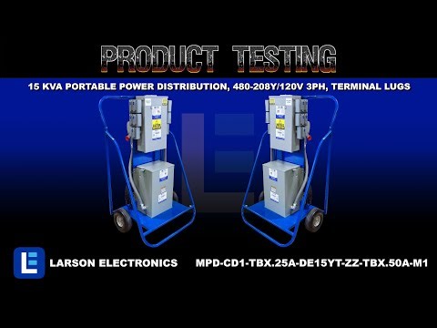 15 KVA Portable Power Distribution, 480-208Y/120V 3PH, Terminal Lugs