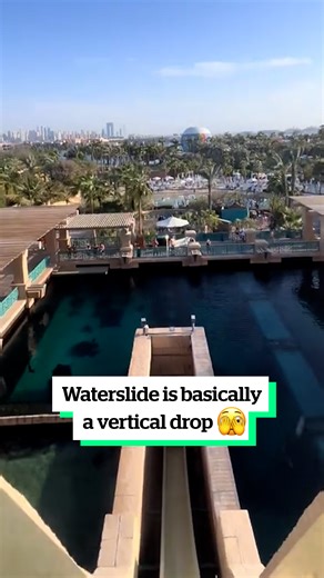 This waterslide is basically a vertical drop 😱 | VT