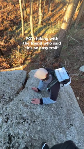 “Easy route,” he said. It’ll be fun, he said. 😅🏔️ #camping #adventure #hiking