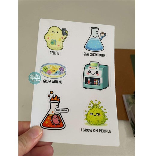 Lab Tech Sticker Sheet, Lab Tech Week Gift, Med Lab Tech Stickers, Waterproof Medical Laboratory Scientist Stickers, Microbiologist - Etsy