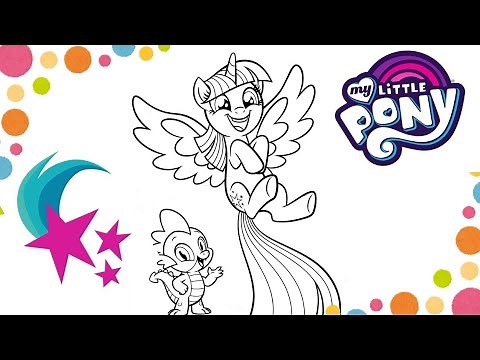 ✏️🎨 Cómo Colorear a Twilight Sparkle y Spike | My Little Pony | Dibujos para Niños