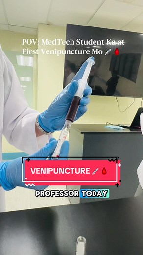 POV: MedTech Student Ka at First Venipuncture Mo 💉🩸 #NUMOA #MedTech #labtalk #Professor #FYP