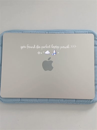 Stylish Sky Blue Laptop Pouch for Daily Protection
