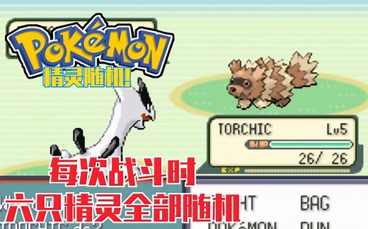 【试玩】精灵全随机，每次战斗时都会随机上场的精灵，甚至还有神兽惊了-宝可梦/口袋妖怪改版-Pokemon Emerald Party Randomizer