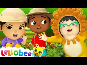 Going on A Lion Hunt | Lellobee by CoComelon | Sing Along | Nursery Rhymes and Songs for Kids