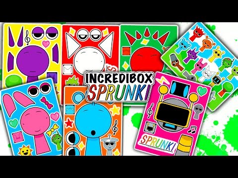 [Sticker Book] INCREDIBOX SPRUNKI Sticker 🤖, Paperdiy, Pink, Wenda