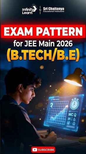 📝 Exam Pattern For JEE Main 2026 | B.Tech/B.E | Quick Update #exampattern #jee2026 #shorts