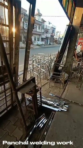 Standard steel chair design with shock up #chair #still #fabricationwork