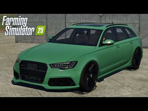 FS25 - 2015 Audi RS6 Avant - NEW CAR MOD for Farming Simulator 2025 ROLEPLAY FS25 GAMEPLAY