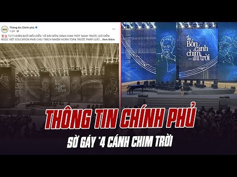 THÔNG TIN CHÍNH PHỦ SỜ GÁY “4 CÁNH CHIM TRỜI”: BTC SẼ PHẢI CHỊU TRÁCH NHIỆM TRƯỚC PHÁP LUẬT