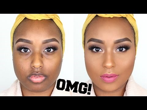 HOW TO COVER HYPERPIGMENTATION AND PIGMENTED LIPS | Color Correcting for DARK SKIN