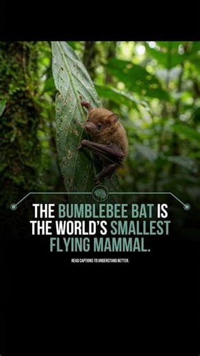 The Bumblebee Bat is the world's smallest flying mammal.