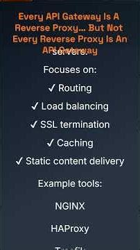 Every API Gateway Is A Reverse Proxy… But Not Every Reverse Proxy Is An API Gateway#cloudarchitectur
