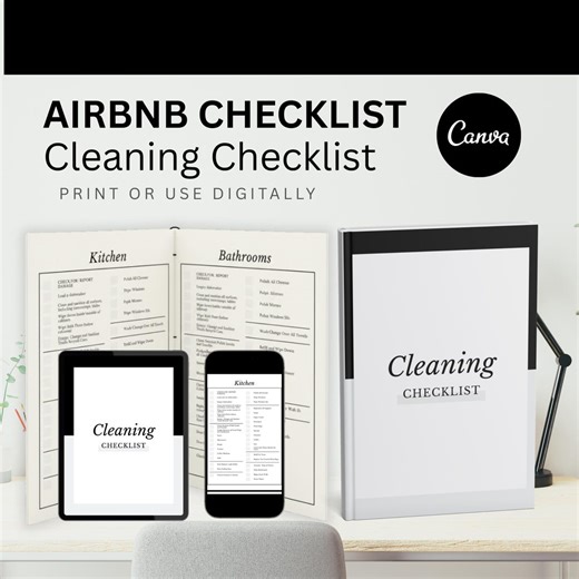 Airbnb Cleaning Checklist - Cleaning Schedule Template - Etsy