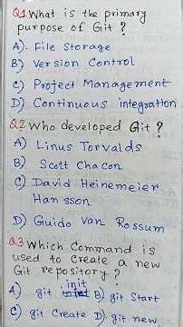 Git Version Control MCQs with answers l Objective Questions with Answers #shorts #git #github