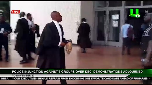 3.4K views · 102 reactions | Police injunction against 3 groups over December Demonstrations adjourned to November 22 #UTVNews | UTV Ghana | Facebook