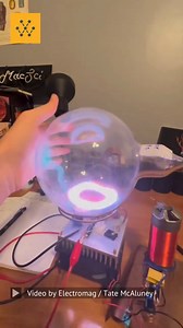 Rainbow, plasma toroid flask by Electromag on a plasma toroid circuit built by Tate McAluney. Video Credit: Electromag / Tate McAluney #plasma #tesla #lightning #engineering #stem #technology #xenon #plasmaartalliance #rainbow | Wevolver.com
