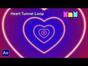 Heart Tunnel Loop Animation in After Effects | After Effects Tutorial