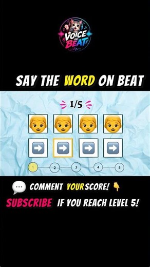 Say the emoji on beat challenge Level 1-5