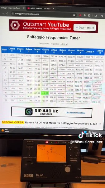 Exploring the Music Re-Tuner and Solfeggio Frequencies