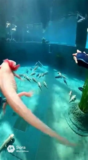 Sora: Swimming with axolotls