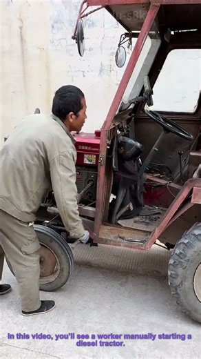 How to Manually Start a Diesel Tractor? Old-School Mechanics in Action!