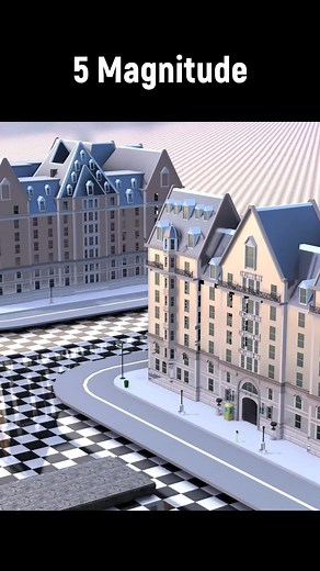 Earthquake Size Comparison with Real Buildings