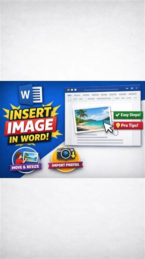 How to Insert Image in MS Word | Drag & Drop Trick #shorts