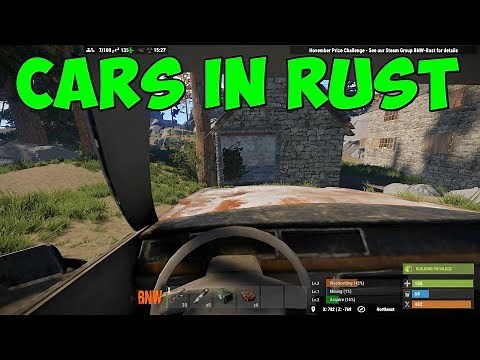 How to Use Cars in Rust game ? / Driving And Parking Rust Cars To Garage