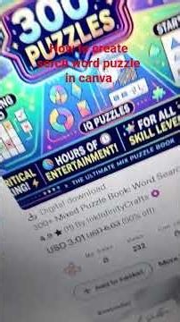 how to create word search puzzle in canva#canva #ytshorts