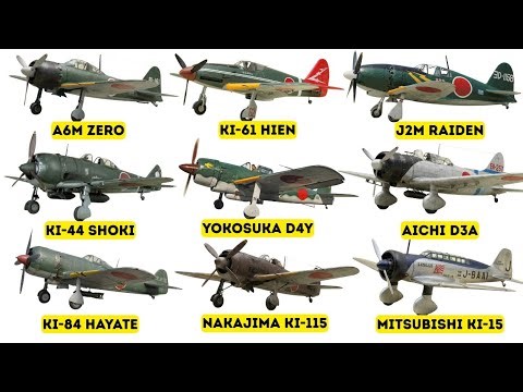 Every Japanese Aircraft Used in WWII — Naval and Army Designs.