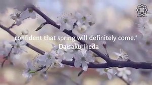 “The key to victory in our lives lies in how hard we struggle when we are in winter, how wisely we use that time and how meaningfully we live each day confident that spring will definitely come.” (Learning From the Writings: The Hope-filled Teachings of Nichiren Daishonin, p. 107) How do you create hope? | Soka Gakkai